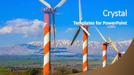  Presentation with heights - Colorful presentation theme enhanced with snow-covered hermon galilee backdrop and a teal colored foreground