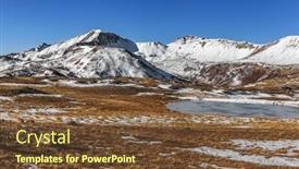  Presentation with independence - Beautiful presentation theme featuring snow-covered-independence-pass backdrop and a tawny brown colored foreground