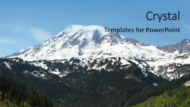  Presentation with snow - Audience pleasing slides consisting of snow covered mount rainier backdrop and a light blue colored foreground