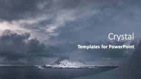  Presentation with snow mountain - PPT theme enhanced with snow-covered-mountain-and-icebergs background and a  colored foreground