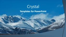  Presentation with mountain snow - PPT layouts featuring snow-covered-mountain-peaks background and a teal colored foreground