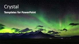  Presentation with snow aurora - Slide deck featuring snow-covered-mountains-of-iceland background and a wine colored foreground