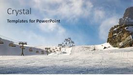  Presentation with alps - Colorful theme enhanced with snow-covered-peaks backdrop and a light blue colored foreground