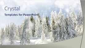  Presentation with pine trees - Amazing slide set having snow cowered pine trees on the mountains backdrop and a sky blue colored foreground