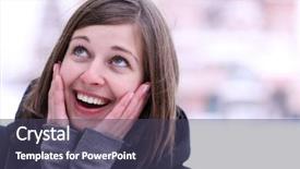  Presentation with falling snow - Amazing slides having snow falling - laughing beautiful girl snowboarder backdrop and a  colored foreground