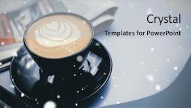  Presentation with art to heart - Slides enhanced with snow falling against cafe latte background and a  colored foreground