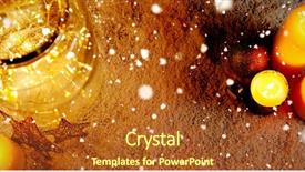  Presentation with candy cane christmas - Colorful PPT layouts enhanced with snow falling against christmas candles backdrop and a red colored foreground