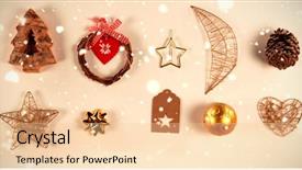  Presentation with islamic decorations decoration and motif - Beautiful presentation theme featuring snow falling against christmas decorations backdrop and a lemonade colored foreground