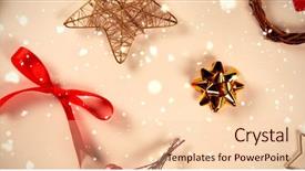  Presentation with falling snow - Theme consisting of snow falling against close-up background and a lemonade colored foreground