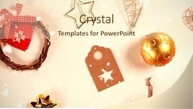  Presentation with falling snow - Slides featuring snow falling against close-up background and a cream colored foreground