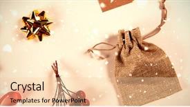  Presentation with falling snow - Cool new presentation design with snow falling against close-up backdrop and a lemonade colored foreground