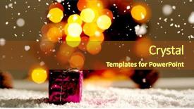  Presentation with copy space leadership - Theme having snow falling against copy space background and a  colored foreground