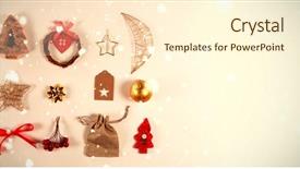  Presentation with falling snow - PPT theme with snow falling against copy space background and a cream colored foreground