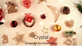  Presentation with snow covered trees and falling - Slides consisting of snow falling against several christmas background and a lemonade colored foreground