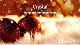  Presentation with falling snow - Cool new slides with snow falling against two red backdrop and a tawny brown colored foreground