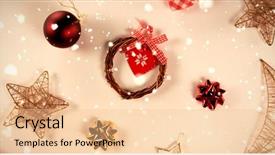  Presentation with falling snow - Slides with snow falling against yellow star background and a lemonade colored foreground