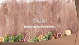  Presentation with snow tree - Amazing PPT theme having snow fir tree and holiday backdrop and a coral colored foreground