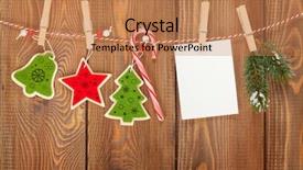  Presentation with snow tree - Cool new theme with snow fir tree photo frame backdrop and a coral colored foreground