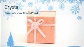  Presentation with frame pink - Presentation theme enhanced with snow flake frame in blue background and a sky blue colored foreground