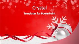  Presentation with snow flakes - PPT layouts consisting of snow flakes and christmas ball background and a  colored foreground