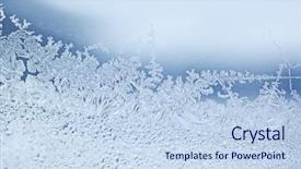  Presentation with snow flakes - Presentation theme consisting of snow flakes frost for winter background and a sky blue colored foreground