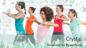  Presentation with zumba - PPT layouts featuring snow frame against zumba background and a soft green colored foreground