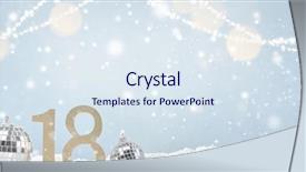  Presentation with christmas balls disco ball - Presentation theme enhanced with snow globe gifts - christmas background with balls background and a sky blue colored foreground