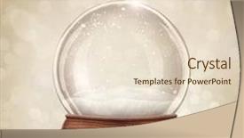  Presentation with snow - Theme enhanced with snow globe on a golden background and a lemonade colored foreground