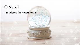  Presentation with snow flakes - Cool new PPT theme with snow globe with snow flakes backdrop and a white colored foreground