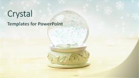  Presentation with snow flakes - PPT layouts enhanced with snow globe with snow flakes background and a sky blue colored foreground