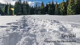  Presentation with going green - PPT theme having snow going to the green background and a light gray colored foreground