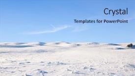  Presentation with hill - Amazing theme having snow hill and blue sky backdrop and a light blue colored foreground