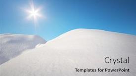  Presentation with deep blue - Presentation consisting of snow-hills-and-deep-blue background and a light gray colored foreground