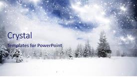  Presentation with mountains - PPT theme consisting of snow in mountains - christmas background background and a  colored foreground