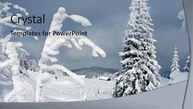  Presentation with house snow mountain - Cool new slides with  backdrop and a  colored foreground