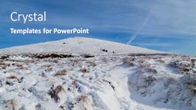  Presentation with ireland - Colorful PPT theme enhanced with snow-in-the-the-paps backdrop and a teal colored foreground