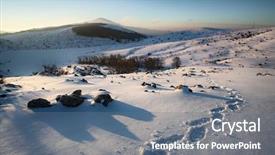  Presentation with snow - Cool new presentation design with snow in winter nebrodi park backdrop and a ocean colored foreground