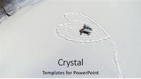  Presentation with hands holding a tree - Colorful presentation enhanced with snow inside the heart backdrop and a light gray colored foreground