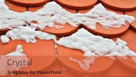  Presentation with roof - Colorful slides enhanced with snow-melting-on-a-roof backdrop and a red colored foreground