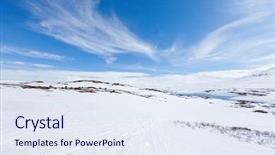  Presentation with dark blue sky stars - Amazing slides having snow mountain and blue sky backdrop and a sky blue colored foreground