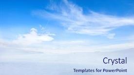  Presentation with blue mountain - PPT layouts consisting of snow mountain and blue sky background and a sky blue colored foreground