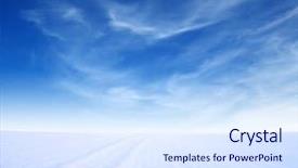  Presentation with blue mountain - Slide deck consisting of snow mountain and blue sky background and a sky blue colored foreground