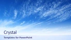  Presentation with dubai skyline on blue sky - PPT theme enhanced with snow mountain and blue sky background and a  colored foreground