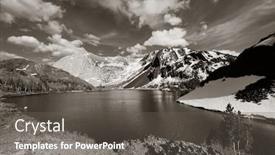  Presentation with yosemite - Presentation theme enhanced with snow-mountain-cloud-and-lake background and a gray colored foreground