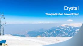  Presentation with snow mountain - Theme enhanced with snow mountain in gulmark kashmir background and a gray colored foreground