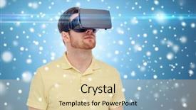  Presentation with winter video - Audience pleasing theme consisting of snow on blue background backdrop and a lemonade colored foreground