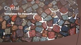  Presentation with pavement - PPT theme enhanced with snow-on-stone-pavement background and a violet colored foreground