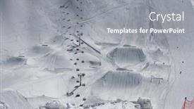  Presentation with snow mountain - Colorful presentation theme enhanced with snow-park-in-mountain-ski backdrop and a gray colored foreground