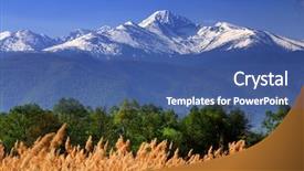  Presentation with romania - PPT theme featuring snow plough - national park retezat romania europe background and a ocean colored foreground