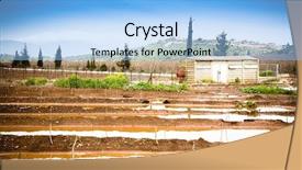  Presentation with plough - Presentation theme enhanced with snow plough - spring field on the hermon background and a  colored foreground